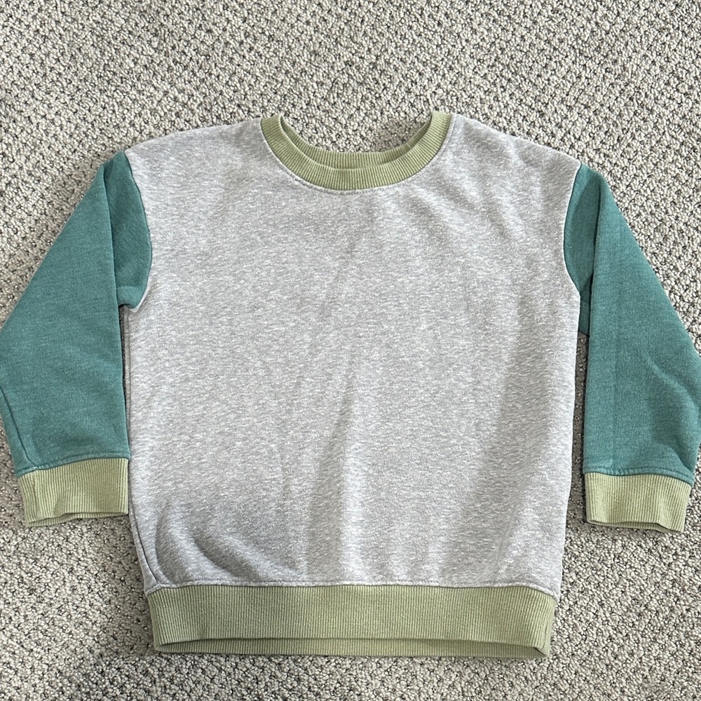 Cat & Jack Gray and Teal Kids Sweatshirt